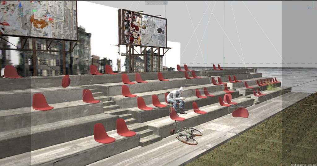 Scène 3D en cours de création