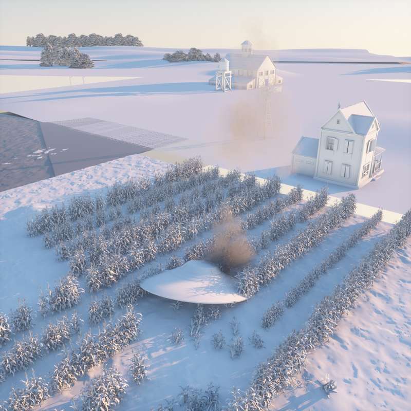 Rendu brut de la scène 3d