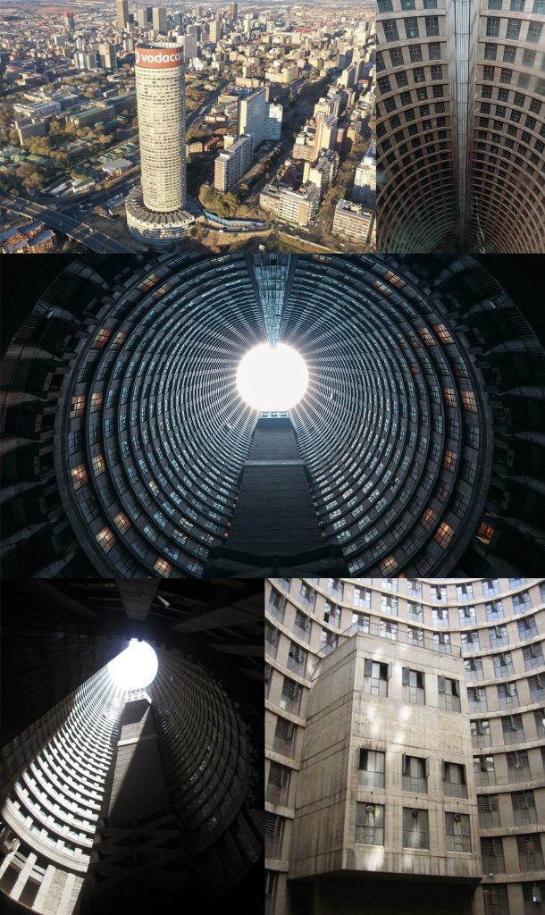 Ponte City Tower - architecture brutaliste et dystopique